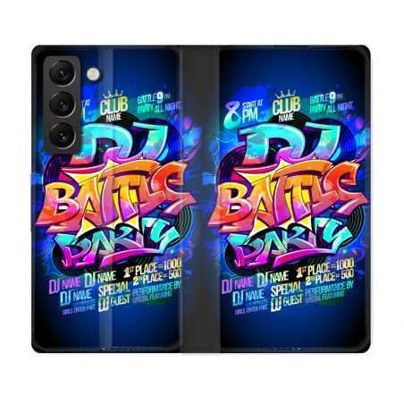 Housse Cuir Portefeuille Pour Samsung Galaxy S21 FE Street Art Rap
