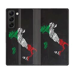 Housse Cuir Portefeuille Pour Samsung Galaxy S21 FE Voyage Italie Botte