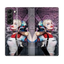 Housse Cuir Portefeuille Pour Samsung Galaxy S21 FE Harley Quinn Batte