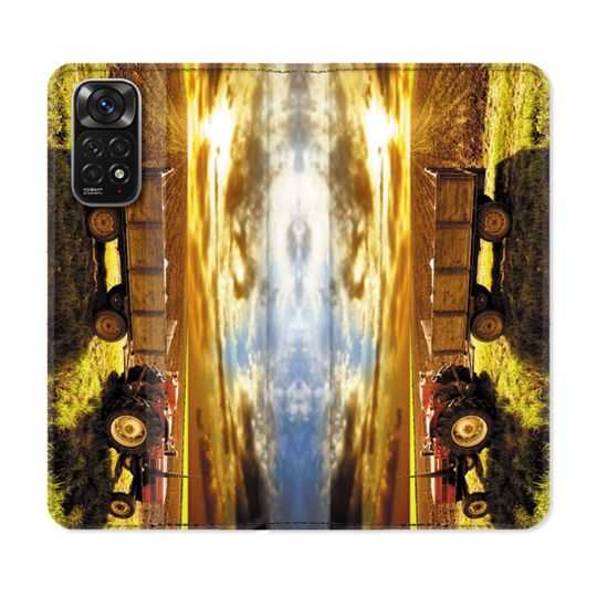 Housse Cuir Portefeuille Pour Xiaomi Redmi Note 11 / 11S Agriculture Tracteur Color