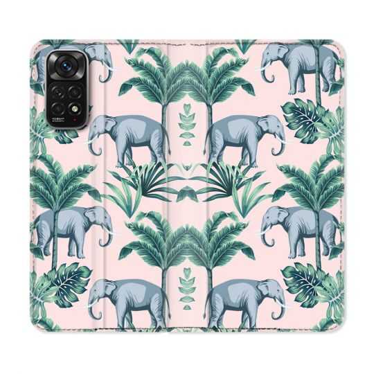 Housse Cuir Portefeuille Pour Xiaomi Redmi Note 11 / 11S Animal Elephant Pattern