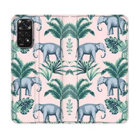 Housse Cuir Portefeuille Pour Xiaomi Redmi Note 11 / 11S Animal Elephant Pattern