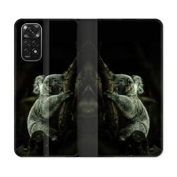 Housse Cuir Portefeuille Pour Xiaomi Redmi Note 11 / 11S Animal Koala Noir