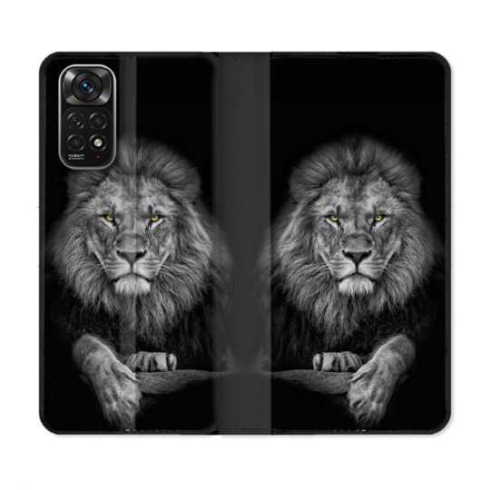 Housse Cuir Portefeuille Pour Xiaomi Redmi Note 11 / 11S Animal Lion Majestueux