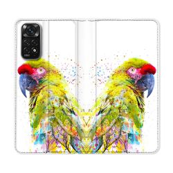 Housse Cuir Portefeuille Pour Xiaomi Redmi Note 11 / 11S Animal Perroquet Jaune