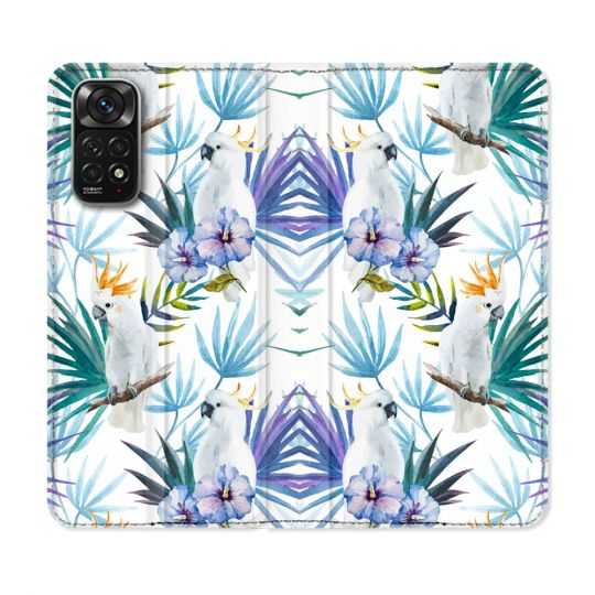 Housse Cuir Portefeuille Pour Xiaomi Redmi Note 11 / 11S Animal Perroquet Peinture