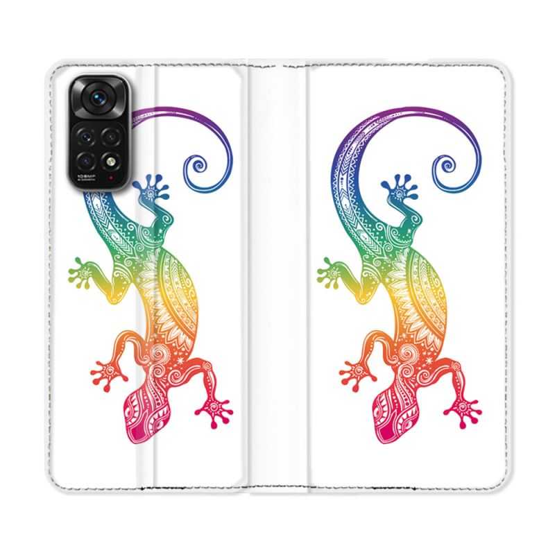 Housse Cuir Portefeuille Pour Xiaomi Redmi Note 11 / 11S Animal Salamandre Color