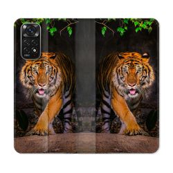 Housse Cuir Portefeuille Pour Xiaomi Redmi Note 11 / 11S Animal Tigre Jungle