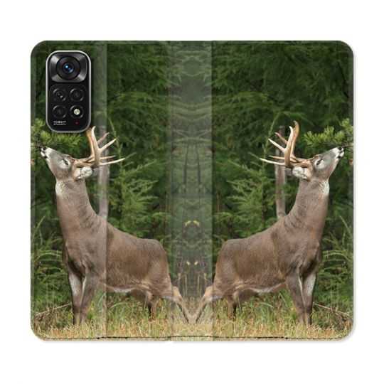 Housse Cuir Portefeuille Pour Xiaomi Redmi Note 11 / 11S Chasse Cerf