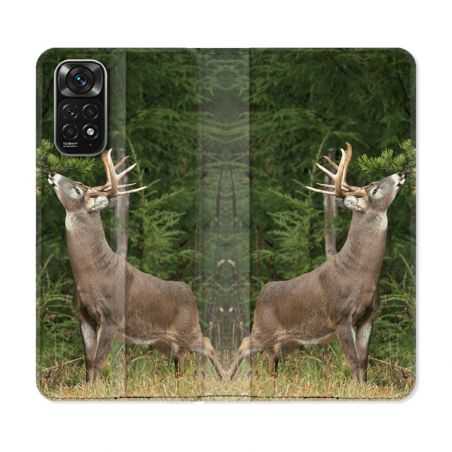 Housse Cuir Portefeuille Pour Xiaomi Redmi Note 11 / 11S Chasse Cerf