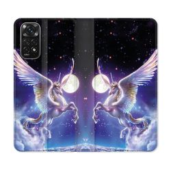 Housse Cuir Portefeuille Pour Xiaomi Redmi Note 11 / 11S Fantastique Licorne Céleste