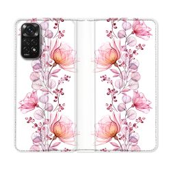 Housse Cuir Portefeuille Pour Xiaomi Redmi Note 11 / 11S Fleur Eclosion