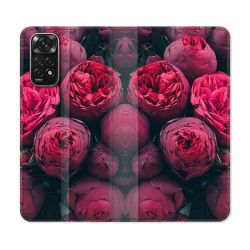 Housse Cuir Portefeuille Pour Xiaomi Redmi Note 11 / 11S Fleur Pivoine