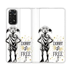 Housse Cuir Portefeuille Pour Xiaomi Redmi Note 11 / 11S Harry Potter Dobby Free Blanc