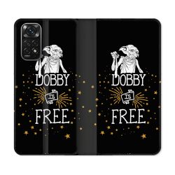 Housse Cuir Portefeuille Pour Xiaomi Redmi Note 11 / 11S Harry Potter Dobby Free Noir
