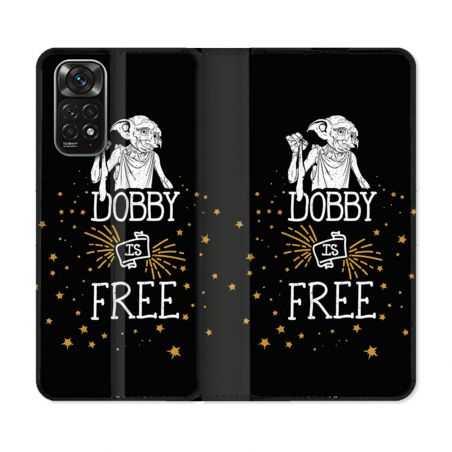 Housse Cuir Portefeuille Pour Xiaomi Redmi Note 11 / 11S Harry Potter Dobby Free Noir