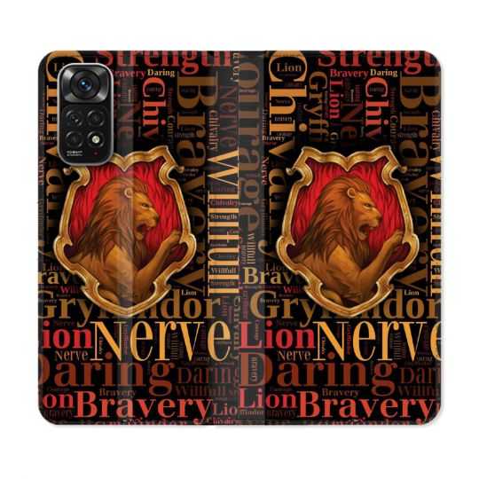 Housse Cuir Portefeuille Pour Xiaomi Redmi Note 11 / 11S Harry Potter Griffondor