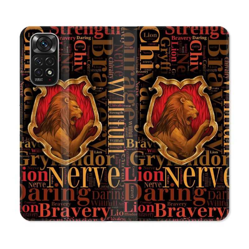 Housse Cuir Portefeuille Pour Xiaomi Redmi Note 11 / 11S Harry Potter Griffondor