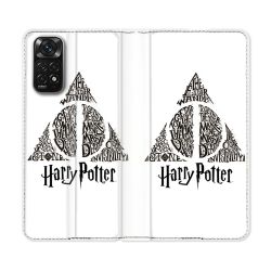 Housse Cuir Portefeuille Pour Xiaomi Redmi Note 11 / 11S Harry Potter Hollows triangle Blanc