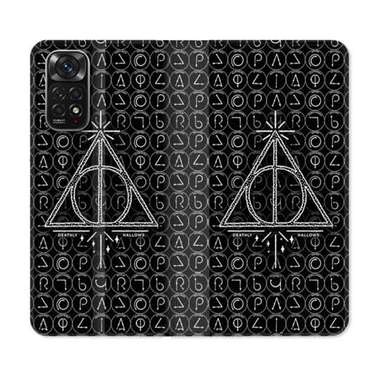 Housse Cuir Portefeuille Pour Xiaomi Redmi Note 11 / 11S Harry Potter Hollows Triangle Noir