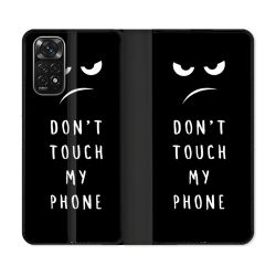 Housse Cuir Portefeuille Pour Xiaomi Redmi Note 11 / 11S Humour Don't Touch