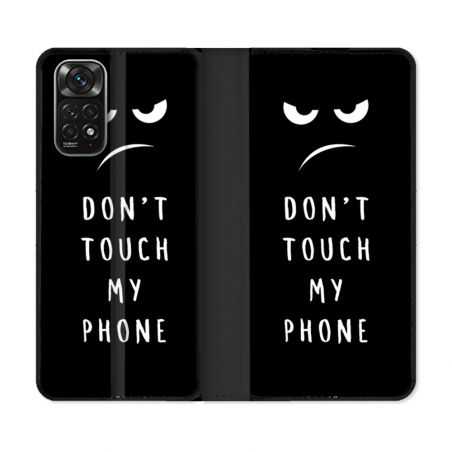 Housse Cuir Portefeuille Pour Xiaomi Redmi Note 11 / 11S Humour Don't Touch