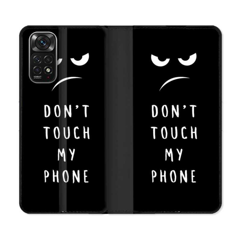 Housse Cuir Portefeuille Pour Xiaomi Redmi Note 11 / 11S Humour Don't Touch