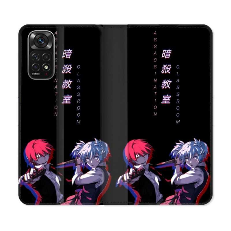Housse Cuir Portefeuille Pour Xiaomi Redmi Note 11 / 11S Manga Assassination Classroom Duo