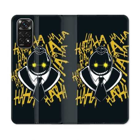 Housse Cuir Portefeuille Pour Xiaomi Redmi Note 11 / 11S Manga Assassination Classroom Kuro Noir
