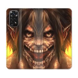 Housse Cuir Portefeuille Pour Xiaomi Redmi Note 11 / 11S Manga Attaque Titans Eren Titan