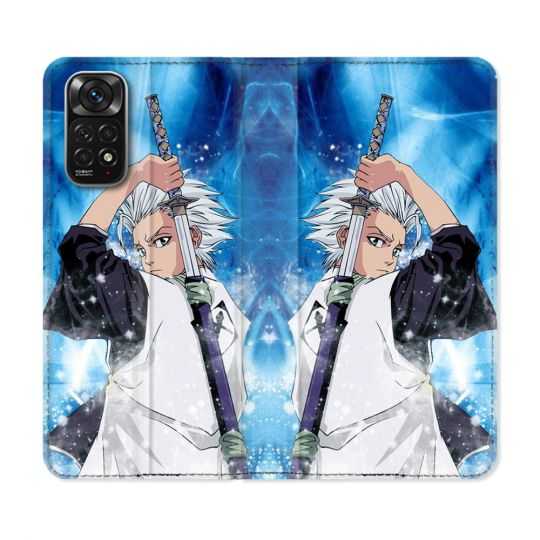 Housse Cuir Portefeuille Pour Xiaomi Redmi Note 11 / 11S Manga Bleach Hitsugaya