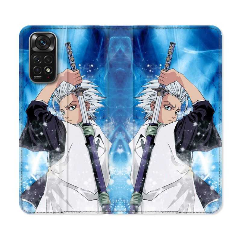 Housse Cuir Portefeuille Pour Xiaomi Redmi Note 11 / 11S Manga Bleach Hitsugaya