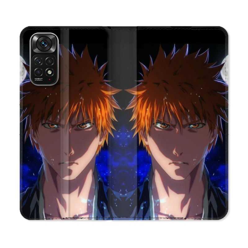 Housse Cuir Portefeuille Pour Xiaomi Redmi Note 11 / 11S Manga Bleach Ichigo