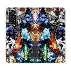 Housse Cuir Portefeuille Pour Xiaomi Redmi Note 11 / 11S Manga Bleach Pele Mele