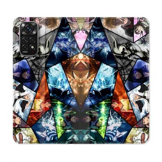 Housse Cuir Portefeuille Pour Xiaomi Redmi Note 11 / 11S Manga Bleach Pele Mele