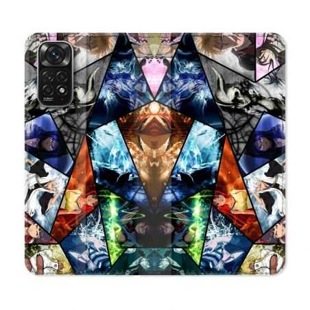 Housse Cuir Portefeuille Pour Xiaomi Redmi Note 11 / 11S Manga Bleach Pele Mele