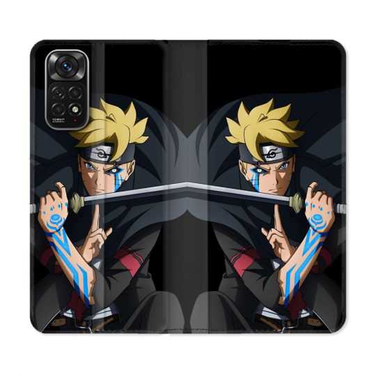 Housse Cuir Portefeuille Pour Xiaomi Redmi Note 11 / 11S Manga Boruto Tatouage
