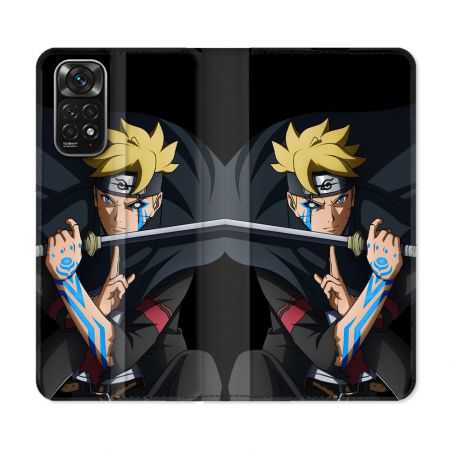 Housse Cuir Portefeuille Pour Xiaomi Redmi Note 11 / 11S Manga Boruto Tatouage
