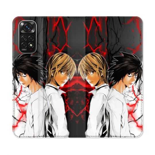 Housse Cuir Portefeuille Pour Xiaomi Redmi Note 11 / 11S Manga Death Note Duo