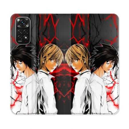 Housse Cuir Portefeuille Pour Xiaomi Redmi Note 11 / 11S Manga Death Note Duo