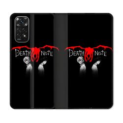 Housse Cuir Portefeuille Pour Xiaomi Redmi Note 11 / 11S Manga Death Note Noir