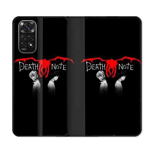 Housse Cuir Portefeuille Pour Xiaomi Redmi Note 11 / 11S Manga Death Note Noir