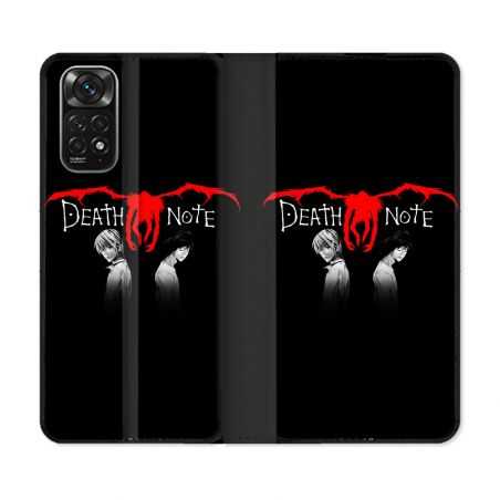 Housse Cuir Portefeuille Pour Xiaomi Redmi Note 11 / 11S Manga Death Note Noir