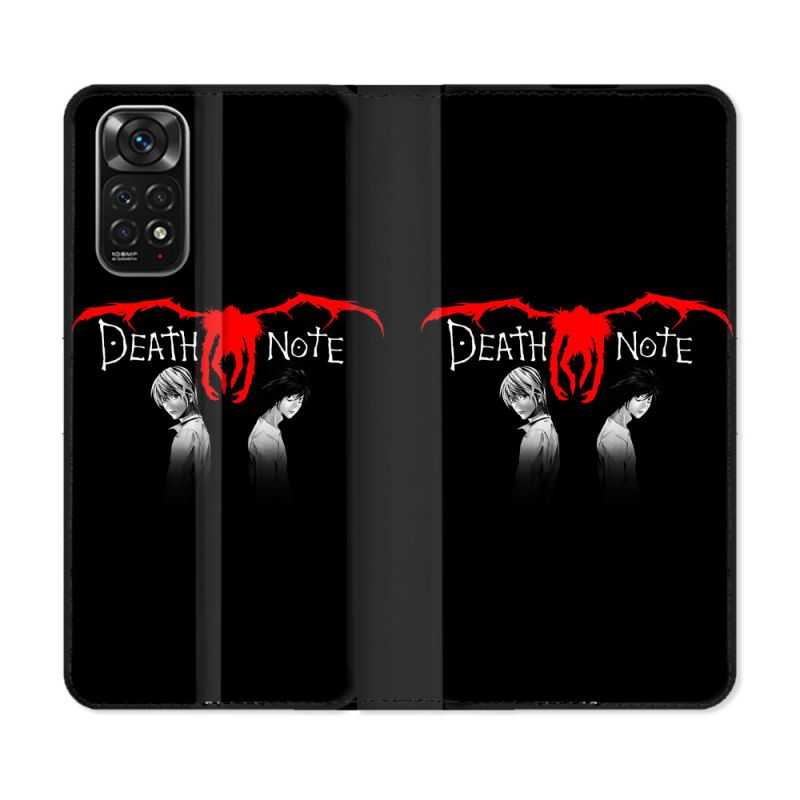 Housse Cuir Portefeuille Pour Xiaomi Redmi Note 11 / 11S Manga Death Note Noir