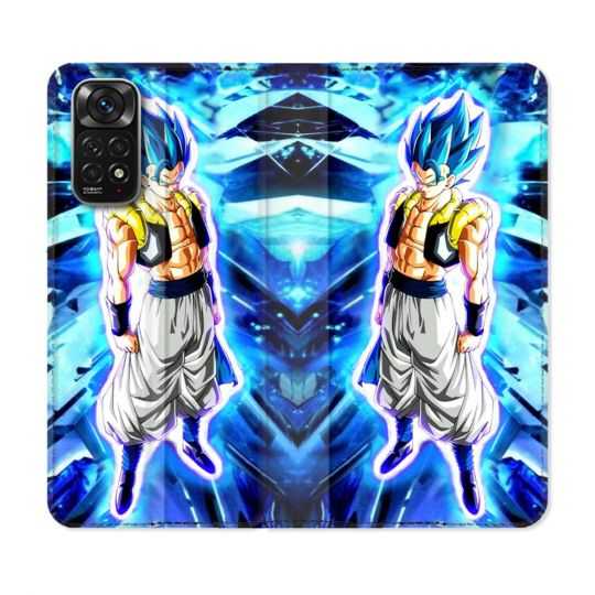 Housse Cuir Portefeuille Pour Xiaomi Redmi Note 11 / 11S Manga Dragon Ball Gogeta Lumiere