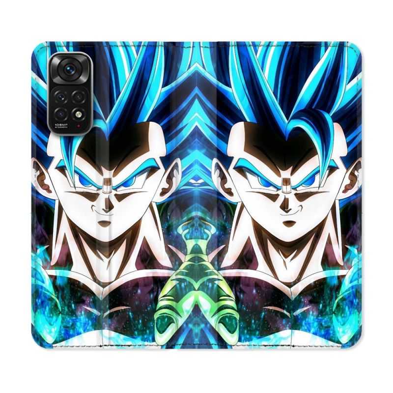 Housse Cuir Portefeuille Pour Xiaomi Redmi Note 11 / 11S Manga Dragon Ball Gogeta Visage