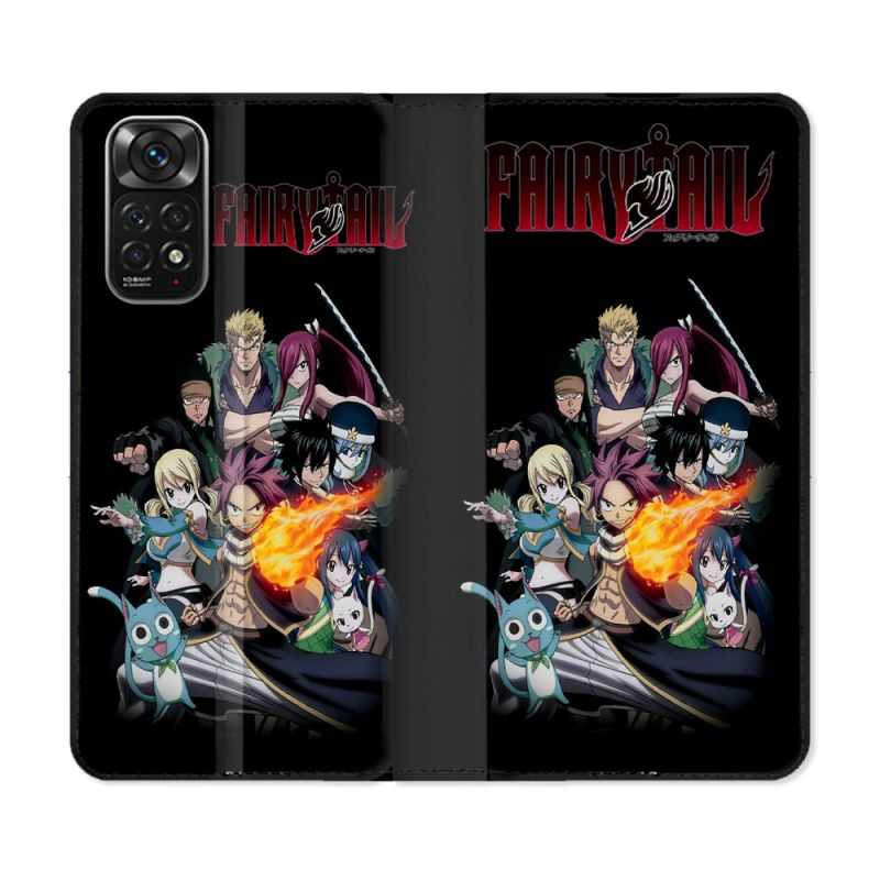 Housse Cuir Portefeuille Pour Xiaomi Redmi Note 11 / 11S Manga Fairy Tail Logo Team