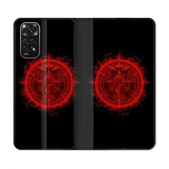 Housse Cuir Portefeuille Pour Xiaomi Redmi Note 11 / 11S Manga Fullmetal Alchemist Logo