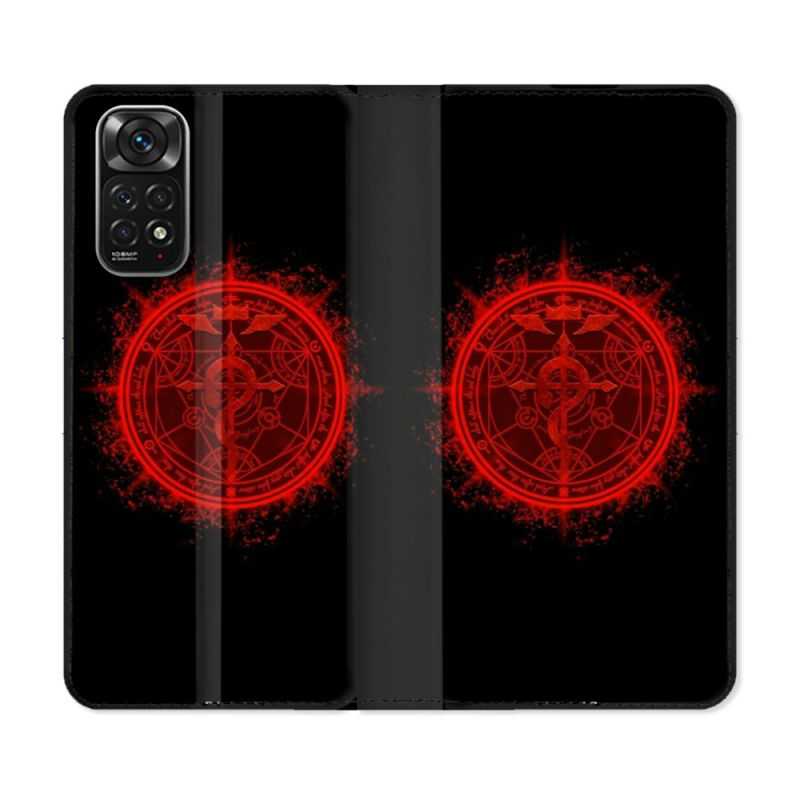 Housse Cuir Portefeuille Pour Xiaomi Redmi Note 11 / 11S Manga Fullmetal Alchemist Logo