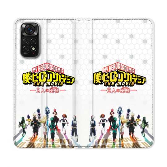 Housse Cuir Portefeuille Pour Xiaomi Redmi Note 11 / 11S Manga My Hero Academia Blanc